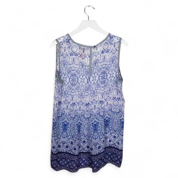 JOHNNY WAS Soft V-neck Rayon Dress or Tunic Lilac Gray - Small - Picture 4 of 7